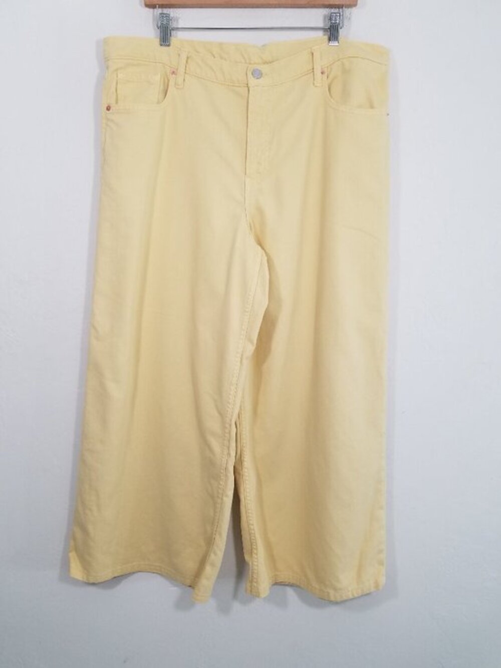 GAP Baggy Mid Rise Ultrasoft Denim Yellow Size 33/16S